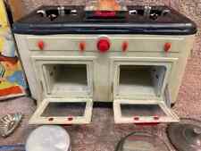 Vintage Toy Fuchs Tin Metal Kitchen Stove Oven With Box, Pots & Pans 1950s #63 for sale  Shipping to South Africa
