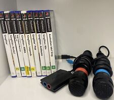 SINGSTAR Sony Playstation 2 PS2 9 Games Bundle + 2 x Microphones + Dongle PAL for sale  Shipping to South Africa