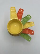Used, VINTAGE TUPPERWARE MEASURING CUPS NESTING YELLOW GREEN ORANGE  for sale  Shipping to South Africa