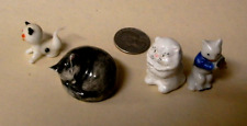 Lote de 4 estatuetas miniaturas de gatos de porcelana comprar usado  Enviando para Brazil