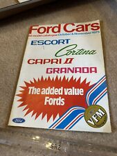 Brochure ford cars for sale  NORTHWICH