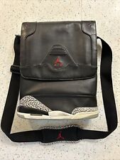 Nike Air Jordan 3 Shoe Bottom Laptop Shoulder Bag Jumpman Rare Black Retro for sale  Shipping to South Africa