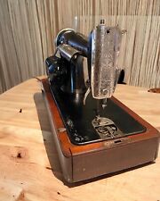 Máquina de coser Singer 127 con estuche de madera doblada 1924, aproximadamente 100 años de antigüedad, funciona probado segunda mano  Embacar hacia Mexico