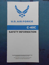 U.S. Air Force Boeing 737 C-40C Safety Card comprar usado  Enviando para Brazil