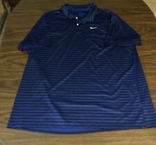 Camisa polo masculina Nike 4XL azul listra preta golfe Dri ajuste padrão logotipo ativo, usado comprar usado  Enviando para Brazil