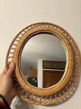 wicker rattan mirror for sale  Harpursville