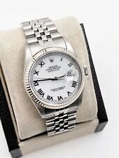 Rolex Datejust White Roman Dial 16220 Stainless Steel 2002 for sale  San Diego