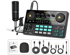 Pacote de equipamentos de podcast mixer de áudio All-in-One estúdio de produção de podcast comprar usado  Enviando para Brazil