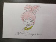 BOB SINGER assinado à mão e esboço à mão cartão 4x6 sílextones - animação de artista comprar usado  Enviando para Brazil
