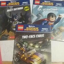 Lot-3 LEGO DC Universe SUPER HEROES Phonics Books Workbooks-Batman/Superman, used for sale  Shipping to South Africa