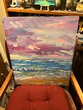 La Jolla by Juan Guzman painting seascape ocean waves beach sunset for sale  Shipping to South Africa