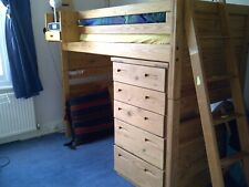 'This End Up' Classic loft high bed set with desk and dresser solid wood  for sale  LONDON