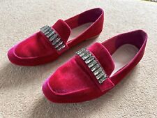 Pink velvet shoes for sale  LUTTERWORTH