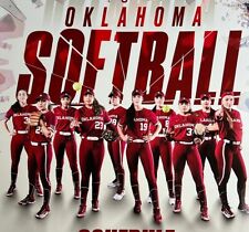2024 Oklahoma Sooners Softball Schedule Poster Kinzie Hansen Jayda Coleman Tiare, used for sale  Shipping to South Africa