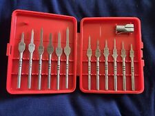 Craftsman Wood Screw Pilot Bit Set 12 Bits Excellent Complete In Original Case, used for sale  Shipping to South Africa