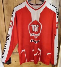 VINTAGE HEBO MONTESA MOTORCYCLE TRIALS LS SHIRT L LARGE RED & WHITE for sale  Shipping to South Africa