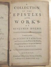 BENJAMINE HOLME.  Colección de epístolas y obras... primera visita de Londres 1753 a Nueva Jersey, usado segunda mano  Embacar hacia Mexico