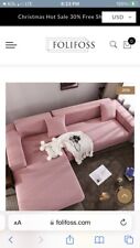 Velvet pink couch d'occasion  Expédié en Belgium