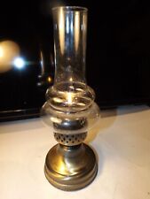 VINTAGE HOLLOWICK OIL LAMP 13" Antique Brass Base w Wick Burns Great! Long Wick for sale  Shipping to South Africa
