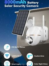 5MP Solar WiFi Camera 8000mah battery PTZ Surveillance PIR Human Tracking for sale  Shipping to South Africa
