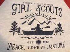 Usado, GIRL SCOUTS OFICIAL XL CAIAQUE PAZ AMOR E NATUREZA VERMELHO/CINZA L/S CAMPAINHA GRÁFICO T comprar usado  Enviando para Brazil