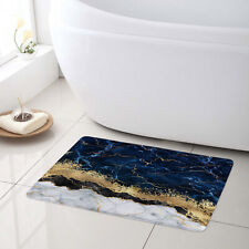 Tapete de banho moderno de mármore azul e dourado para tapete de banheiro tapete de banho capacho 24x16 polegadas comprar usado  Enviando para Brazil