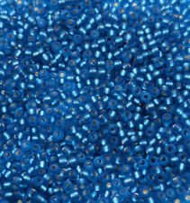 Cuentas de semillas de vidrio vintage TOHO Japón forradas en plata azul mate 11/0 13 g segunda mano  Embacar hacia Argentina