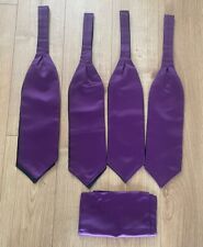 Purple wedding cravats for sale  BRIDGEND
