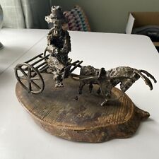 Bronzed donkey cart for sale  BOLTON