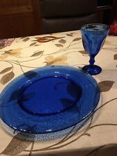 Platzteller glas blau gebraucht kaufen  Lauda-Königshofen