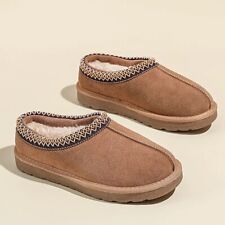 Chinelos femininos UGG *DUPES* Slides botas de pele sintética sapatos marrom quente slip-on comprar usado  Enviando para Brazil