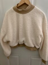 Usado, Suéter de lana polar Fabletics Malia talla grande marfil colmillo buff cuello falso segunda mano  Embacar hacia Mexico