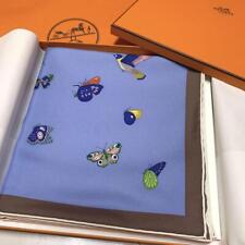 Cachecol de seda Hermes Story Carre 90 cm azul Japão não usado [novo] comprar usado  Enviando para Brazil