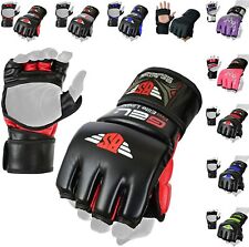 Autoriz. rex Couro Artes Marciais Mistas Luvas De Mma Kick Boxing Soco Ufc Muay Thai Tech Gel comprar usado  Enviando para Brazil