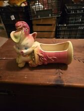 vtg hall USA Pottery Cat/ Kitty  With Hat On Planter  Great Coloring BB-3, used for sale  Shipping to South Africa