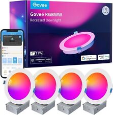 Govee H601A RGBWW Bluetooth Recessed Downlight (4 Pack) NEW SEALED for sale  Shipping to South Africa