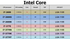 CPU Intel Core i7-2600 i7-2600S i7-2600K i7-3770 i7-3770K I7-3770S i7-3770T, usado comprar usado  Enviando para Brazil