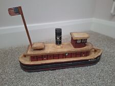 Wooden boat ornament for sale  CHESTERFIELD
