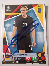 Julian BRANDT Niemcy Gernany DFB Match Attax EURO 2024 oryginalny podpisany na sprzedaż  Wysyłka do Poland
