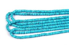 1 Strand 5mm to 6mm Natural Turquoise Heishi Smooth Tyer Gemstone Beads 16 inch, used for sale  Shipping to South Africa