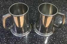 Pair pewter tankards for sale  LEVEN