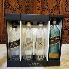 Johnnie Walker Collection Boxed 4 Empty Bottles Black Gold Platinum Blue Label for sale  Shipping to South Africa