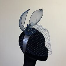 Cabeza de diseñador diadema fascinador sombrero cristal azul marino arco crin hecho a mano Reino Unido segunda mano  Embacar hacia Argentina