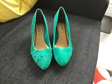 green kitten heel shoes for sale  JEDBURGH