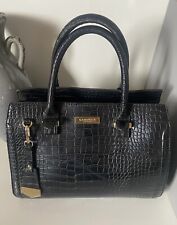 CARVELA KURT GEIGER Black Gloss PATENT CROC LEATHER Tote GRAB BAG Deluxe for sale  Shipping to South Africa