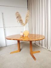 Vtg  Mid Century Pine Extending Circular Dining Table Danish Scandi Retro R452 for sale  Shipping to South Africa