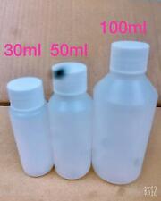 30ml 50ml 100ml Plastic Bottles Natural HDPE with white Screw Top Lid UK STOCK for sale  Shipping to South Africa