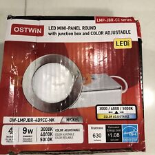 Nuevo mini-panel redondo LED Ostwin con caja de conexiones y níquel ajustable en color segunda mano  Embacar hacia Argentina