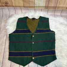 Vintage Retro 90s Men’s Structure Knit Cardigan Vest Size L Read description. for sale  Shipping to South Africa