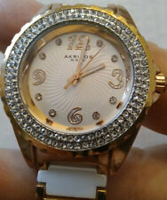 Used, Exquisite Akribos XXIV Womens Crystal Bracelet Diamond Watch Nice Time Piece! for sale  Shipping to South Africa